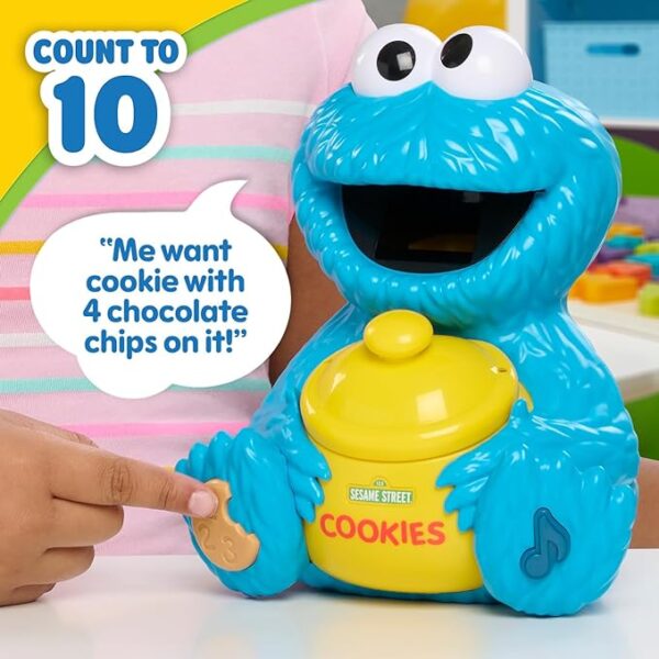 Just Play Sesame Street Cookie's Counting Jar, 12-Pieces, 20+ Phrases and Sounds, Learning and Education